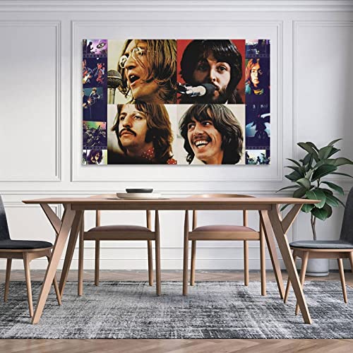 Poster décoratif vintage Beatles sur toile, affiches murales et image d’art imprimé, décoration de chambre à coucher, 60… - Les Beatles, Paul McCartney, John Lennon, RIngo Starr, George Harrison Poster décoratif vintage Beatles sur toile, affiches murales et image d'art imprimé, décoration de chambre à coucher, 60… – Image 5