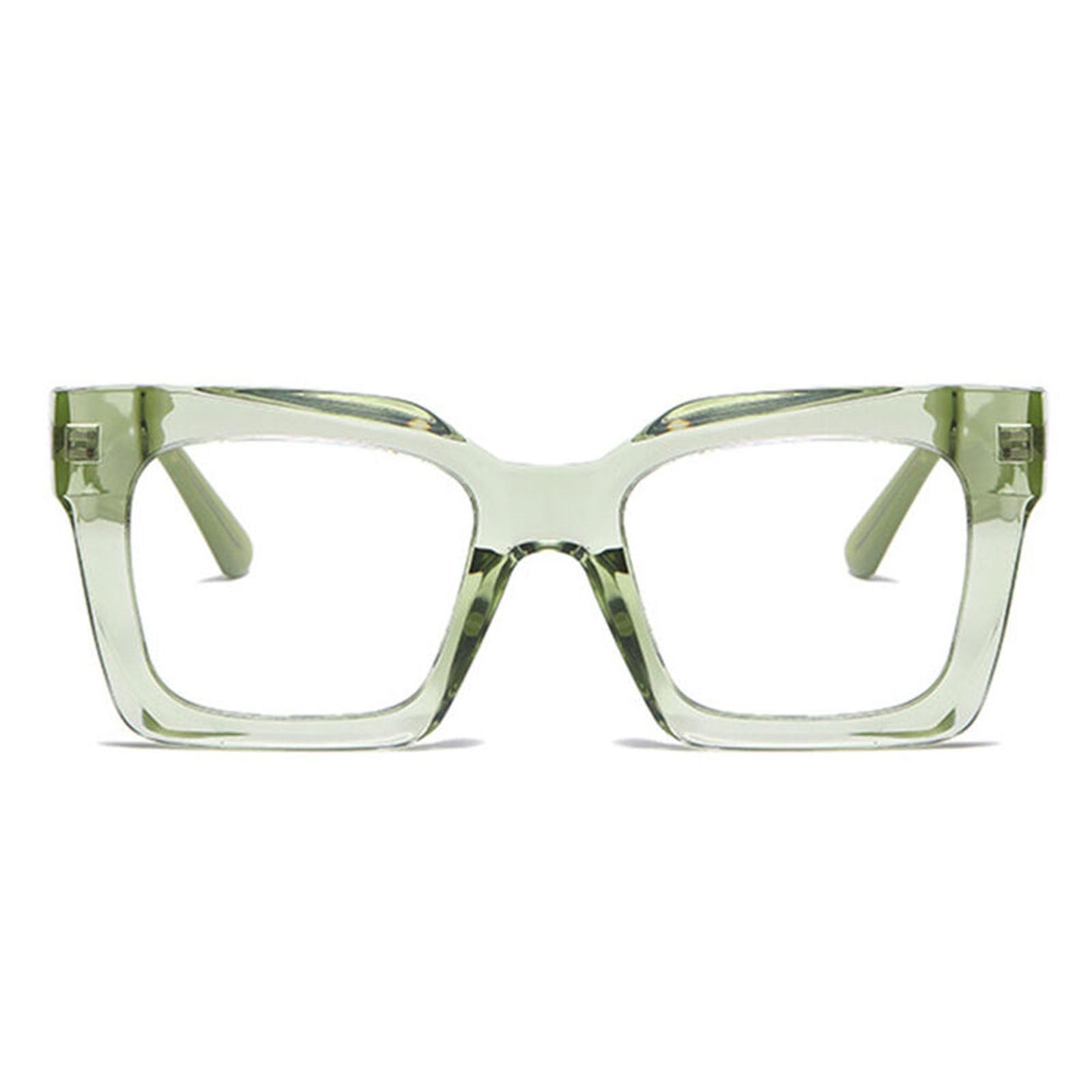 Occhiali da Lettura Donna Rettangolari Oversize:Vintage Square TR Acetato Frame Anti Luce Blu Occhiali Presbiopia Lettori Uomo