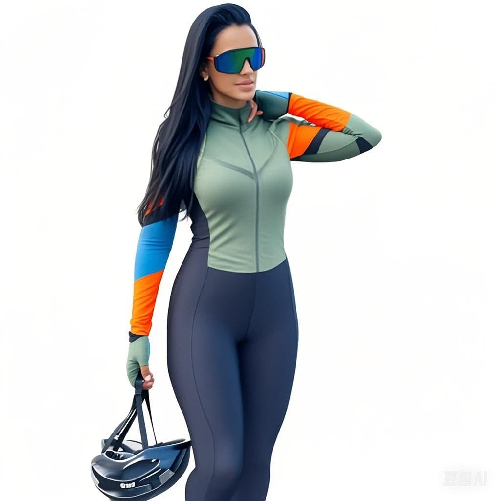 Tuta da triathlon da donna, tuta intera, a maniche lunghe, pantaloni lunghi, tuta da ciclismo, body da ciclismo da donna, XS-3XL
