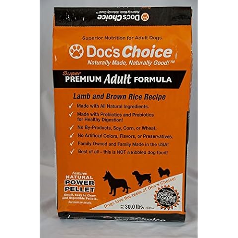 Doc's Choice Premium Lamb and Brown Rice Dog Food - Great for Adults, Puppies, Seniors and Weight Control, Veterinarian Developed, No Fillers/Artificial Ingredients, Made in The USA Cover