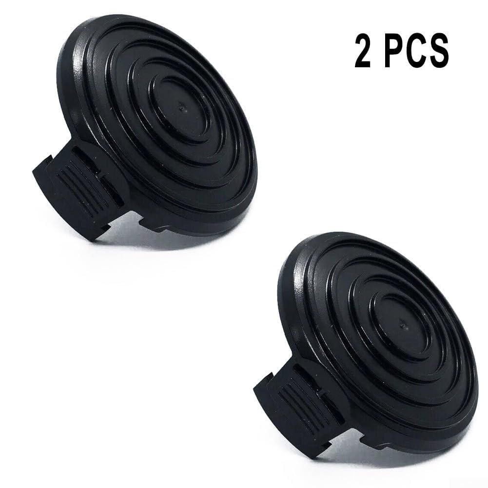 Bobine de Rechange pour Fil de débroussailleuse, Couvercle de Bobine de Rechange for Coupe-Bordures GT30, Lot de 2, Noir