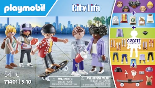 Playmobil 71401 My Figures Fashion, City Life, 5 play figures with more than 1000 possible combinations - Image 4