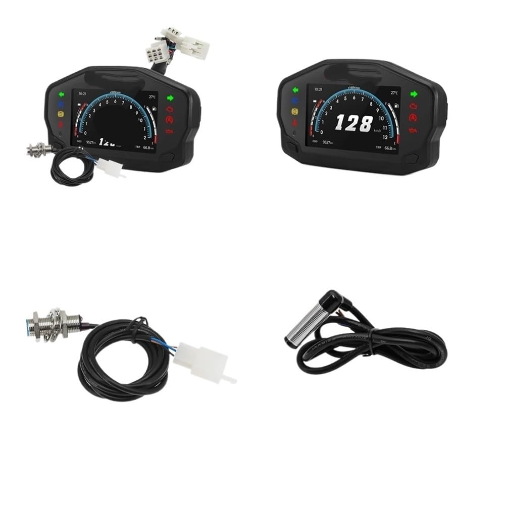 Compteur de Vitesse Digital Moto Tableau De Bord Universel 12 V pour Moto, Compteur De Vitesse, Compteur Kilométrique, Tachymètre, Double Odomètre