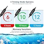 Tatub 19W LED Aquarium Light for 30"-36" Fish Tank, Full Spectrum Fish Tank Light with White Blue Red Green LEDs, 10 Levels of Brightness，Timer Auto On/Off - Image 5