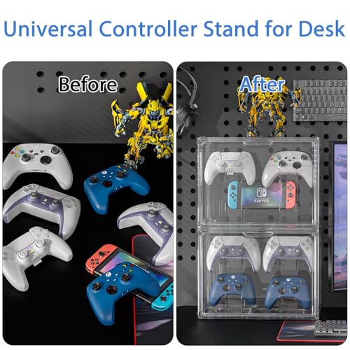 Supporto per controller e cuffie, in acrilico, per controller e cuffie, compatibile con Xbox, PS5, PS4, PS3 e Switch Pro