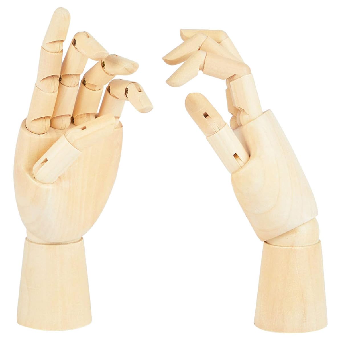 Zerodeko Modèle de Main en Bois Articulée Rotative pour Croquis et Dessin, 2 Pièces, Finition Kaki, Joints Mobiles, pour Étudiants et Garçon et Filles en Modélisation Artistique