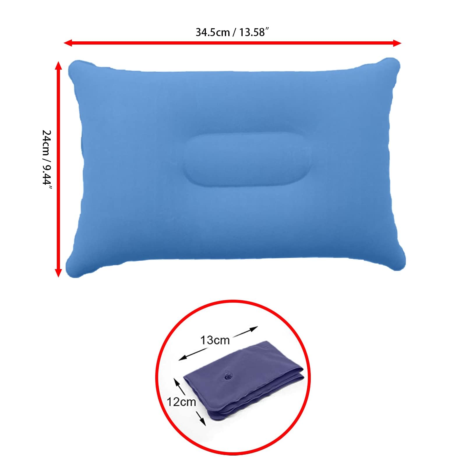 Almohadas de Camping Ultraligeras Cuadradas Pequeñas para Senderismo Viajes Soporte Lumbar Morado Rosa Azul
