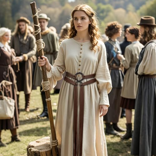 L'VOW Viking Troll Cross Rope Belt Norse Witch Rope Belt Renaissance Pagan Medieval Accessory4