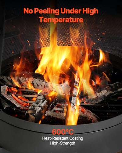 Vevor Aztekenofen Gartenkamin mit Grillfunktion, φ508×1495 mm