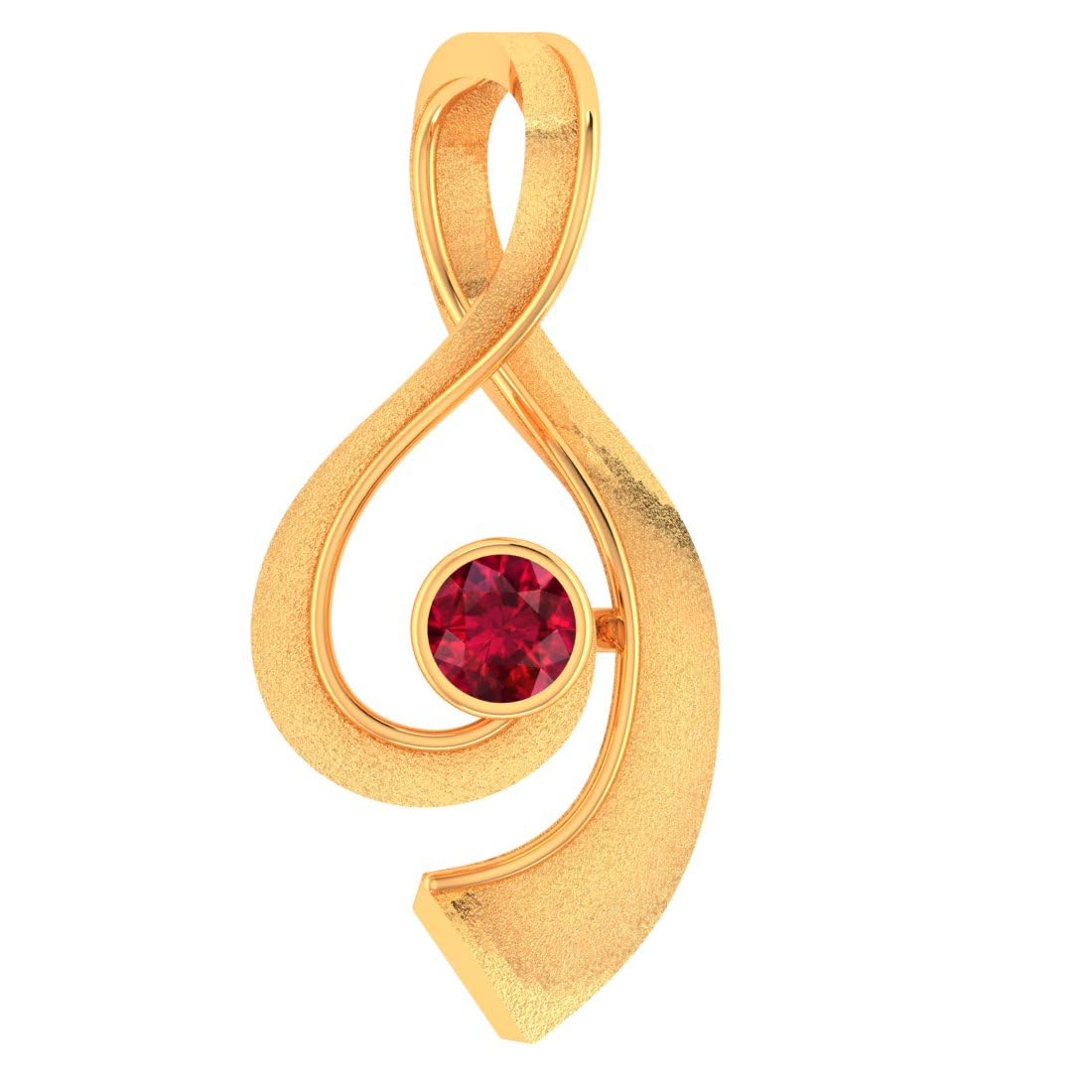 BIS Hallmark 9KT (375) Gold Crimson Twist Pendant for Women & Girls (Without Chain) | Gift for Girls & Women | 0.19 Gram-image-32