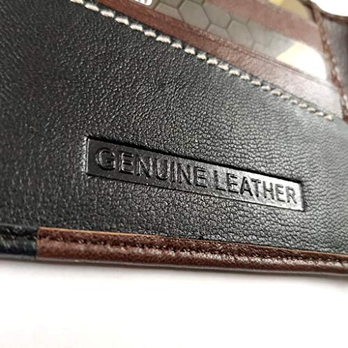 Image of COPS Stylish Men's Wallet, Original Top Grain Leather Wallet, Italian Design, Brown