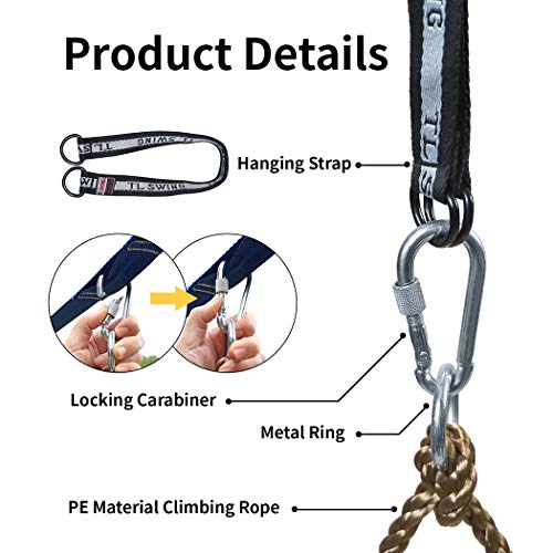 image for Newtion Rainbow Plastic Six-Section Climbing Rope Ladder for Kids,Hang