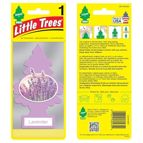 Image of Little Trees Lavender Air Freshener | Calming Herbal Fragrance | Iconic Tree Hanging Design | For Car, Home, Wardrobe | Imported from USA