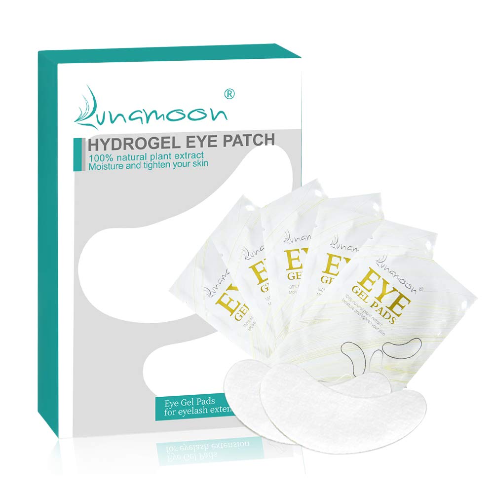 Lunamoon Cerotti Gel per Estensioni Ciglia 100 Paio Eye Pads Occhio Patch Extension Ciglia Pads Occhi da Ciglia Finte Eye Gel Patches for Eyelash Extension