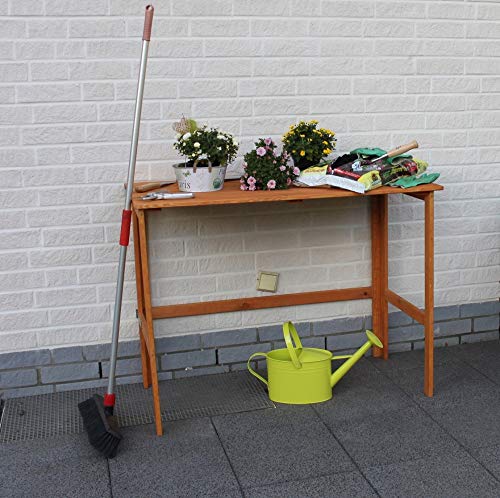 Beauty.Scouts Gärtnertisch Tisch Tonia honigbraun klappbar wetterfest 116x58x86,5cm Kieferholz Pflanztisch Massivholz imprägniert braun...