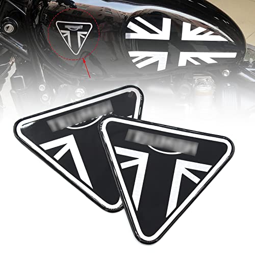 CANMIYOU Motorcycle Fuel tank 3D Rubber Badge Emblem Sticker Logo Brand Decal Fits for Bonneville T100 T120 Thruxton Scrambler Speed Twin Street Scrambler Speedmaster Sliver