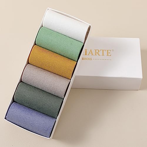Image of MAGIARTE Womens Mini Crew Ankle Socks Athletic Casual Cotton Socks for Women