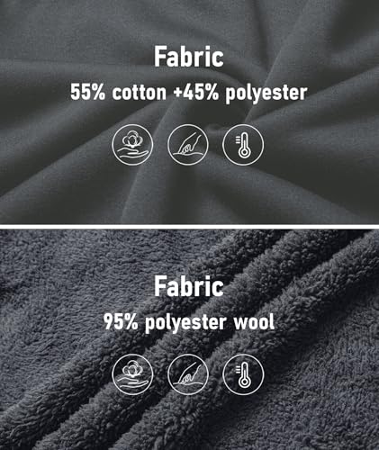 Image of SCODI Hoodies for Men Heavyweight Fleece Sweatshirt Zip Up Thick Jacket