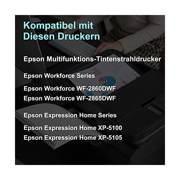 WORTHDO 502XL Patronen Kompatibel für Epson 502 XL Druckerpatronen für Epson Workforce WF-2860 WF-2865 WF-2880… – Bild 4