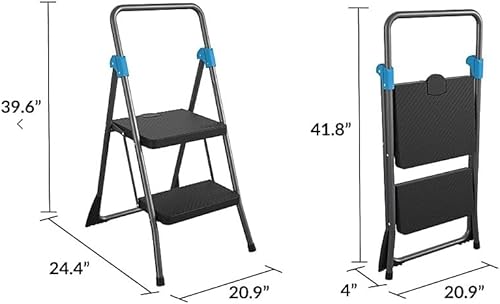 Miniatura 4 de Cosco 11829GGB Commercial Paso Taburete plegable de acero 2pasos Gris