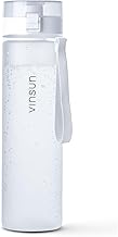 VINSUN Borraccia Sportiva 1 Litro - Tritan senza BPA, Prova di Perdite, Utilizzo con Una Mano - Bottiglia Acqua Leggera per Palestra, Scuola, Università, Ufficio