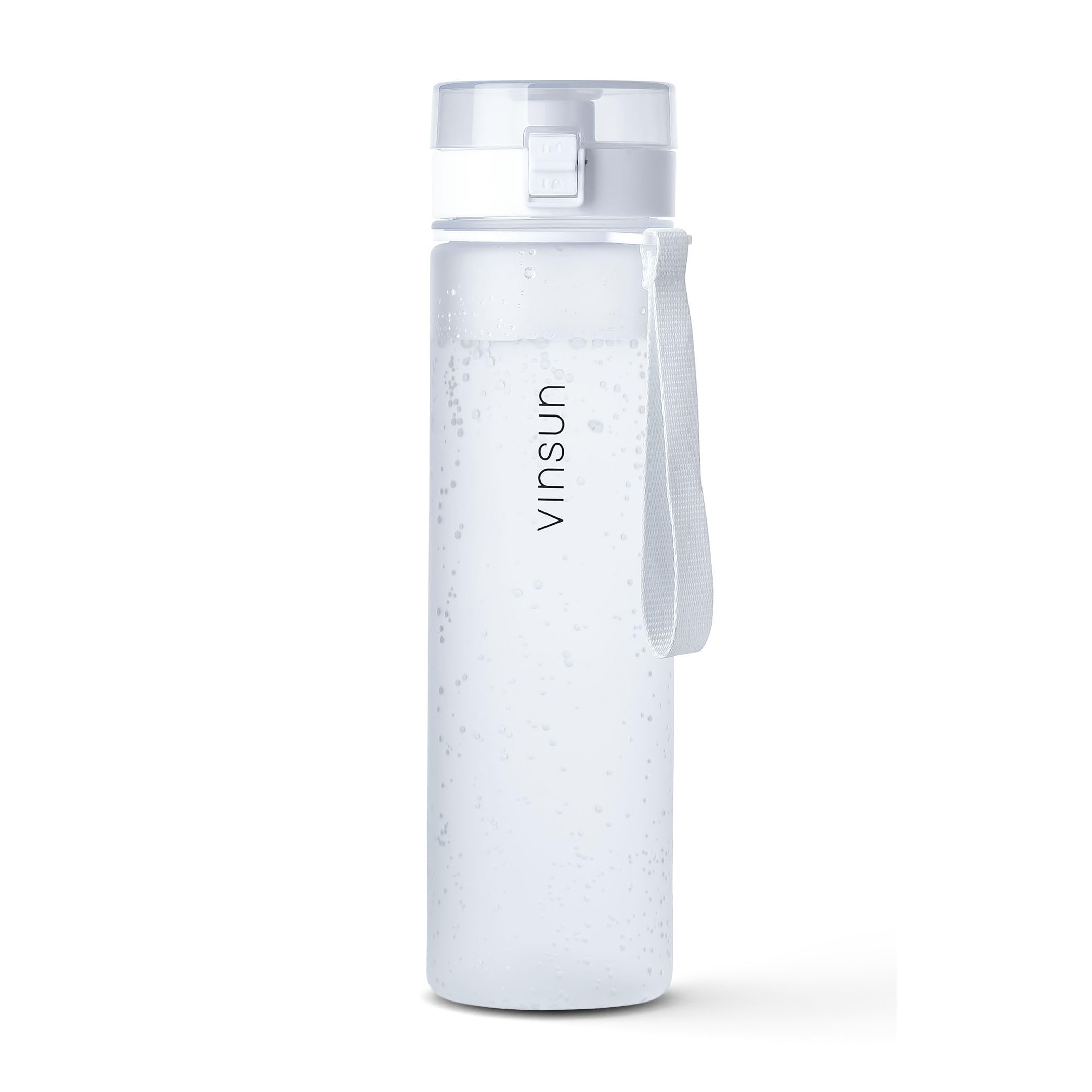 VINSUN Borraccia Sportiva 1 Litro - Tritan senza BPA, Prova di Perdite, Utilizzo con Una Mano - Bottiglia Acqua Leggera per Palestra, Scuola, Università, Ufficio