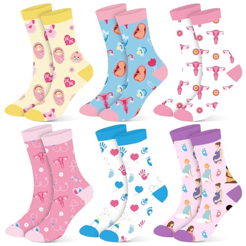 Berlune 6 Pairs Labor and Delivery Socks