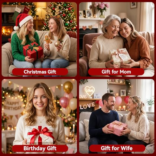 Image of Christmas Flameless Candles Set of 2, Poinsettia Candle with Remote & Timer