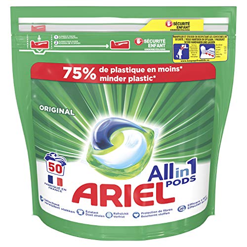 Ariel Allin1 Pods Lessive En Capsules, Exceptionnelle Contre Les Tâches, 50 Lavages
