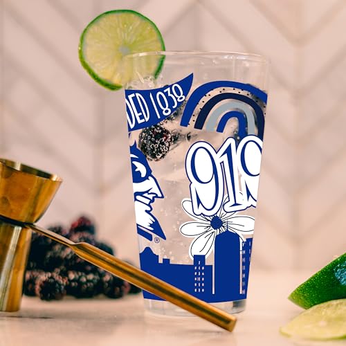 Image of Logo Brands NCAA 16 oz Pint Glass - Durable Glass With Bold Team Color- Chip-Resistant Rim Drinkware For Fans, Tailgates, Home Bars & Everyday Use