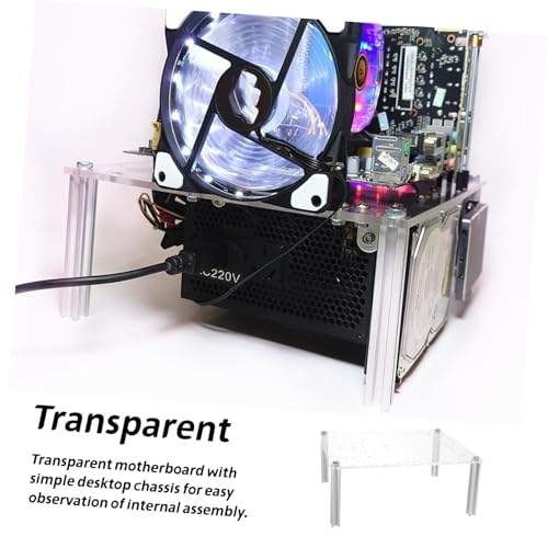 Gabinete SEWACC Open Air Transparente para PC con Chasis de Marco Abierto Compatible con ITX MicroATX Diseño Compacto para Fácil Monitoreo y Mantenimiento miniatura 4