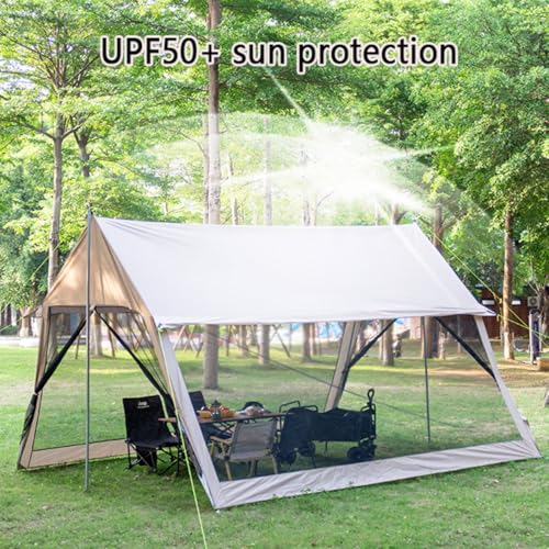 Tenda da campeggio pop up per 8-12 persone, leggera zanzariera da esterno con borsa per il trasporto, riparo parasole per patio, giardino, cortile
