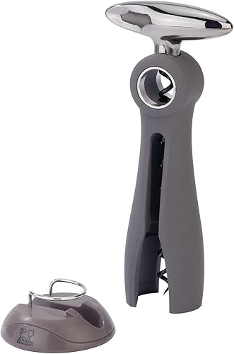 Miniatura 2 de Peugeot - Sacacorchos de giro continuo Salma - Abridor de botellas con base de corte de aluminio, gris, 7.5 pulgadas