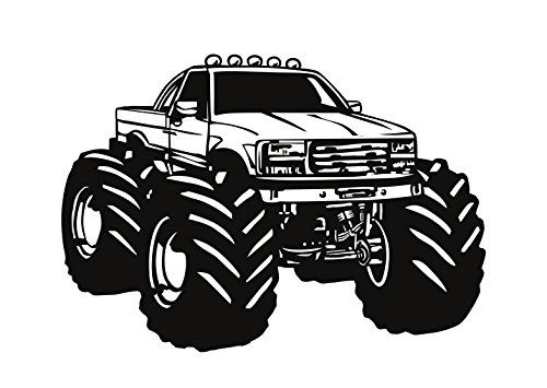 Vinilo decorativo Race Monster Truck 48"W x 40"H miniatura 2