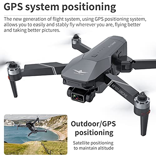 KF101 GPS RC Drone com câmera para adultos RC Drone com câmera 6K Gimbal Anti-vibração EIS de 3 eixo