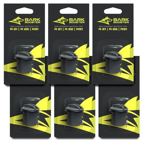 Bark Booster Dog Collar Batteries - Compatible with Invisible Fence Collar Batteries, Replacement Battery for R21, R22, and R51 Dog Receiver Collars (6-Pack)