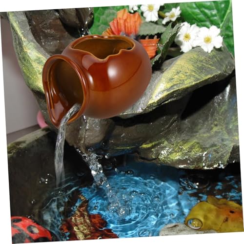 Fontaine de table artisanale en argile et pompe à eau déco de prestige