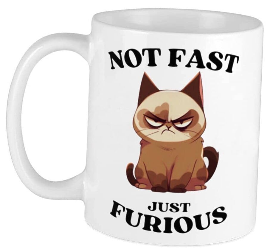 Funny Cute Animal Cup Cat Lover Pet Owner Coffee Mug Gifts for Mom Dad Women Printed Coffee and Tea Ceramic Mug- 11OZ Ceramic Coffee Mug 6645