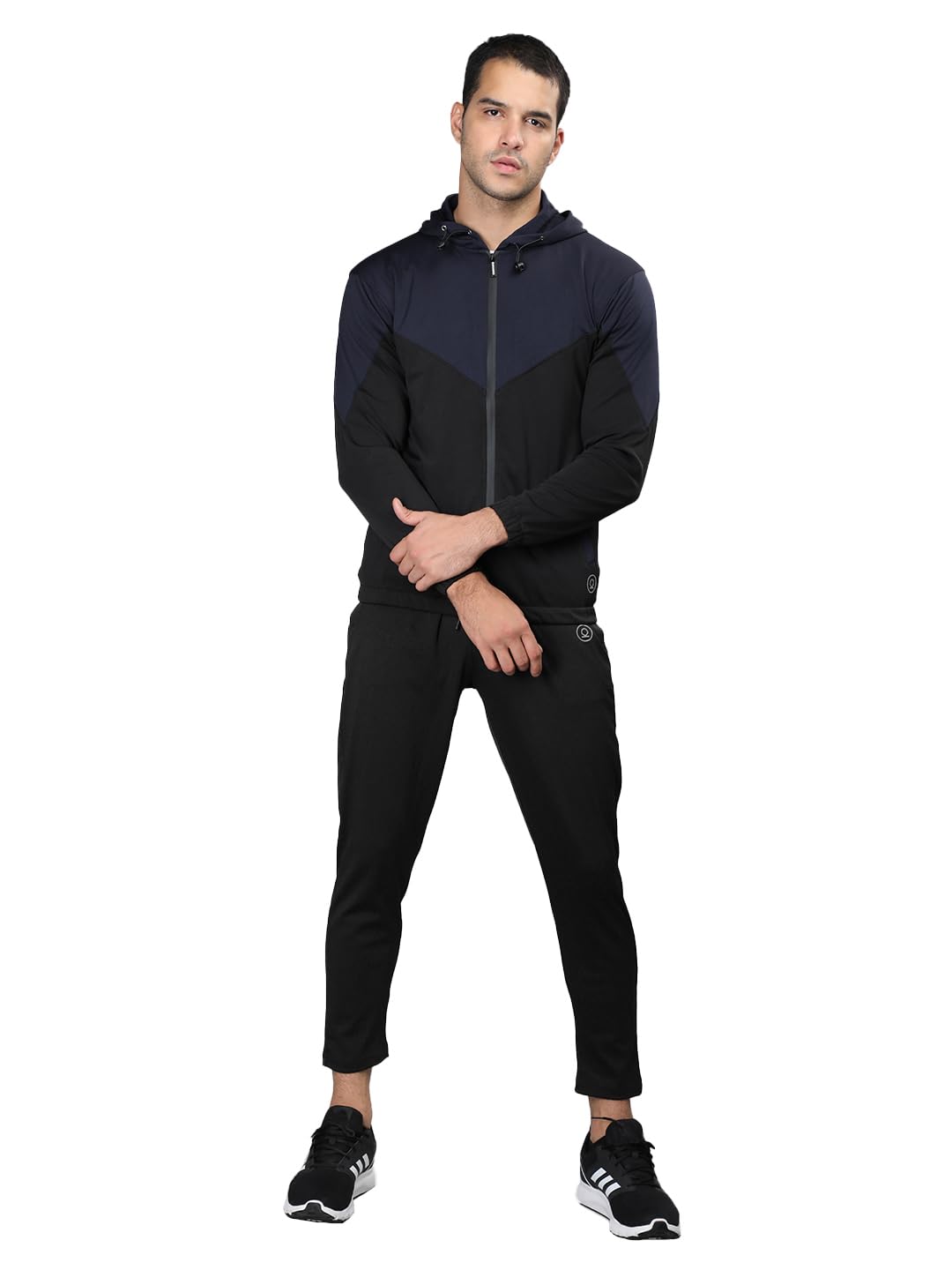 CHKOKKOMen's Winter Zipper Sports Track Suit Set