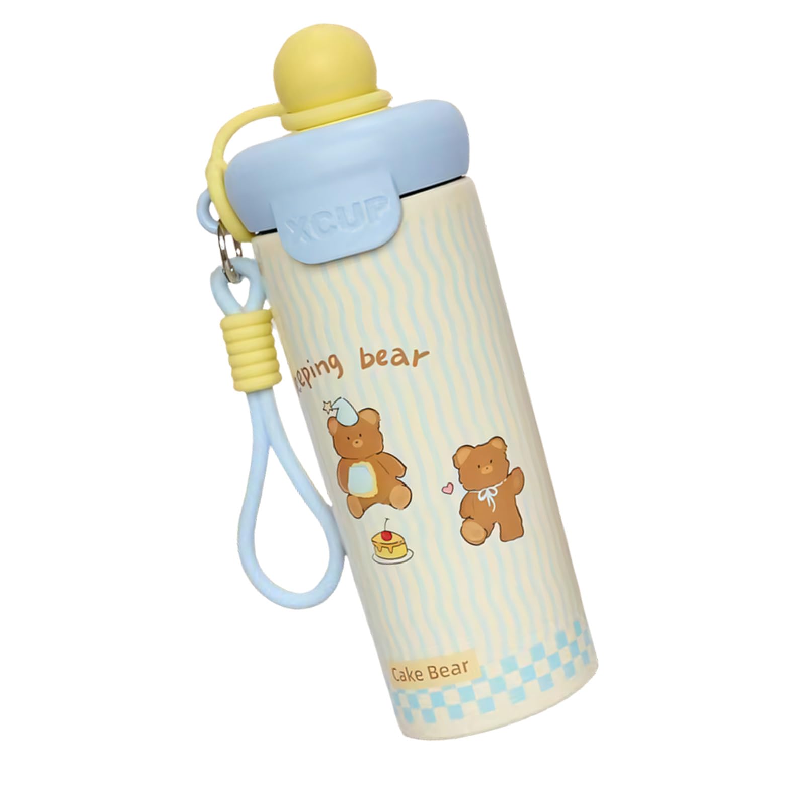 Tsophreniq Charm Cartoon Float Ball Thermal Water Bottle Stainless Construction for Daily Needs Stainless