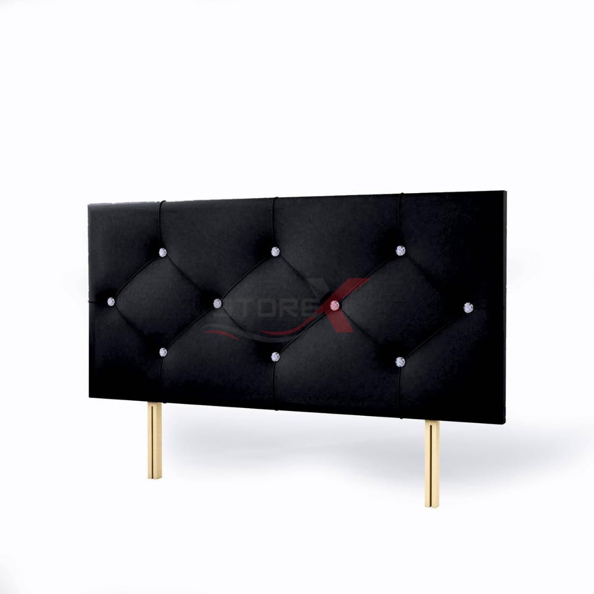 STOREX Plush Fabric Padded Lined Headboard For Devan Bed Bedroom Furniture Size 2Ft 6Inch/ 3Ft/ 4 Ft/ 4Ft 6Inch/ 5Ft /6Ft -20 Inch Height 20inch (Black, 2FT 6 Inch Small Single) โ image 1