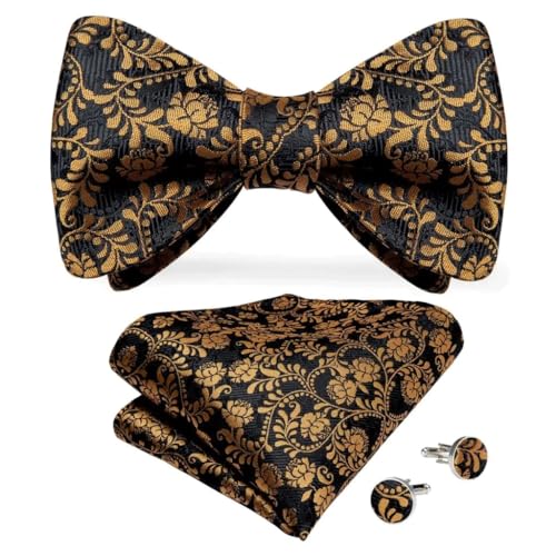 Set de corbata de moño broche y pañuelo para boda miniatura 1