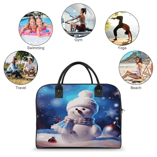 Maletín ligero para laptop unisex con diseño muñeco de nieve miniatura 4