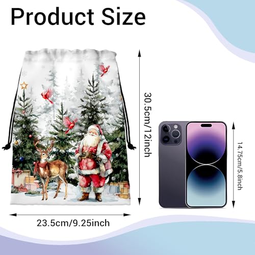 Image of Santa Claus Gymnastics Grip Bags Small Drawstring Gym Bag