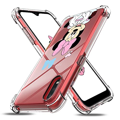 STSNano TPU Heart Minnie Case for Samsung Galaxy A02/M02 Ou Clear Cartoon Design Cute Fun Ultra-Thin Cover Kawaii Kids Girls Animal Skin Creative Shockproof Funny Cases for Samsung Galaxy A02/M02 Ou