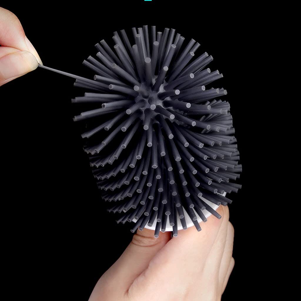 HASMI Escobillas de Baño Cepillo de Inodoro montado en la Pared, Cepillo de Inodoro con Soporte, Cepillo de Inodoro con Base, diseño Moderno de Limpieza de baño de baño. Escobilla WC