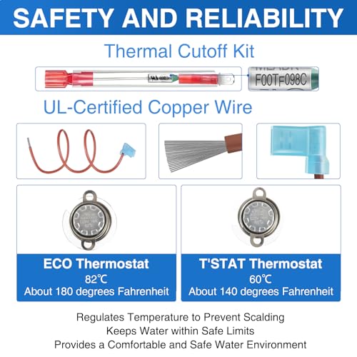 Image of RV Water Heater Thermal Cutoff & ECO Thermostat Assembly Kit for Atwood Gas /Electric EXT Water Heater Replacement Parts 91447 93866, GCH6-4E GCH6-6E G6A-7E G6A-8E GC6AA-9E GCH10A-2E G610-3E