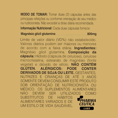 MAGNÉSIO GLICIL GLUTAMINA 800MG 60 CAPS - DR. BOTÂNICO