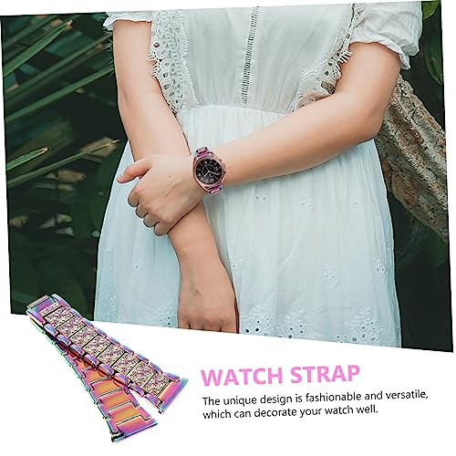 CHILDWEET 1 PC Strap Stainless Steel Replacement Band Mm Watchband Rhinestone Bracelets Rhinestone Watch Band4
