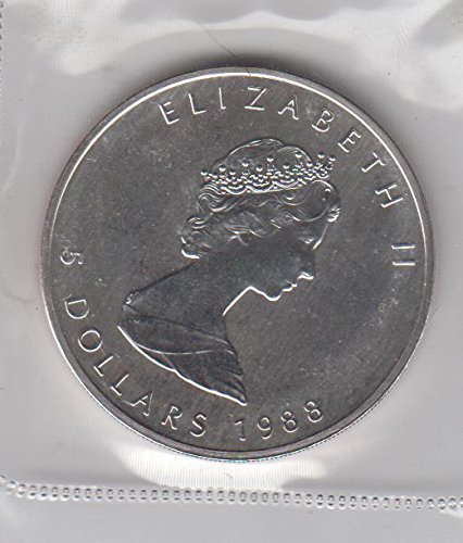 1988 Canadian Maple One Ounce .9999 Silver Coin